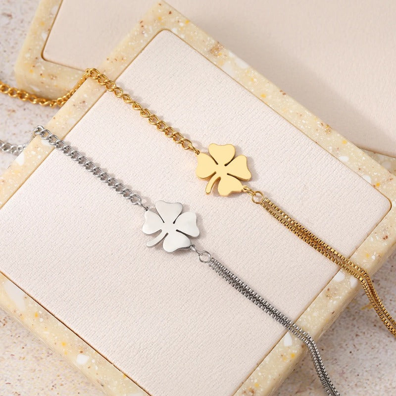 Bracelets for Women  Bracelets Classic Lucky Clovers Pendant Hip Hop Jewelry