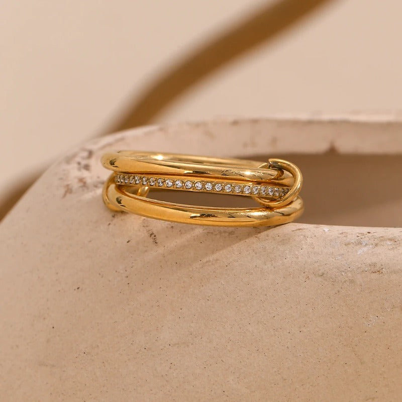 Layers Rhinestone Rings for Women  Jewelry Girls Charm GIfts