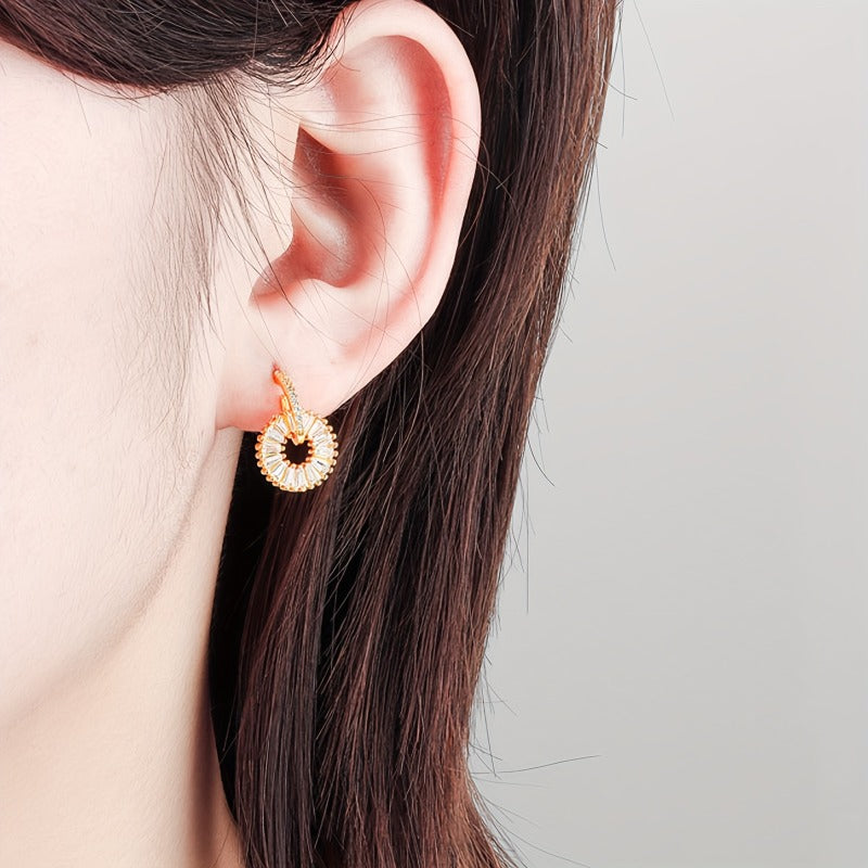 Earrings for Women Jewelry Dainty Elegant 18K Gold Plated Plated