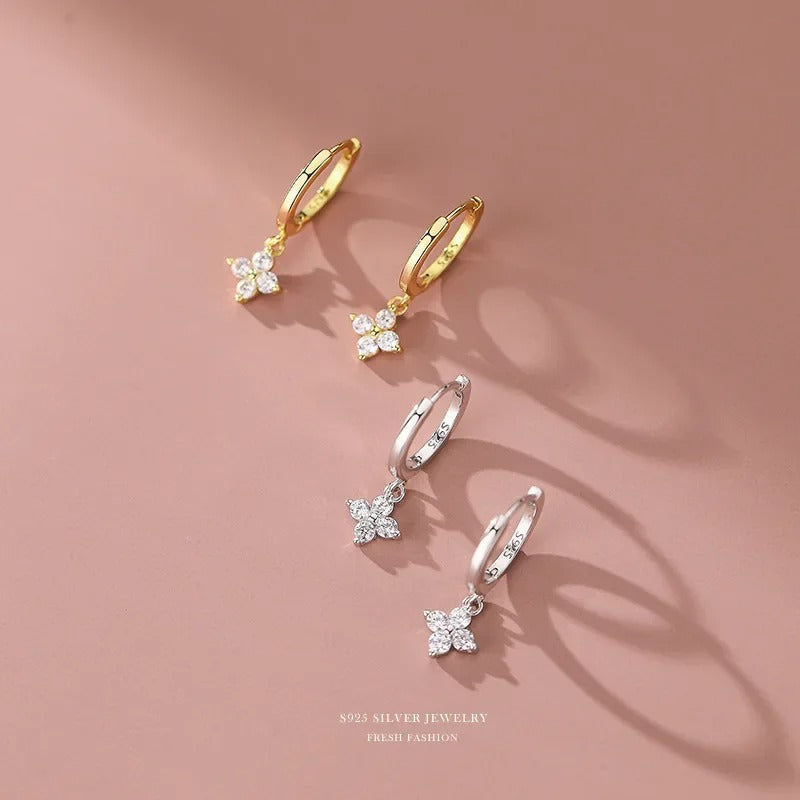 925 Sterling Silver Leaf Earrings for Women Trendy Earring Jewelry Prevent Allergy Party Accessories Gift