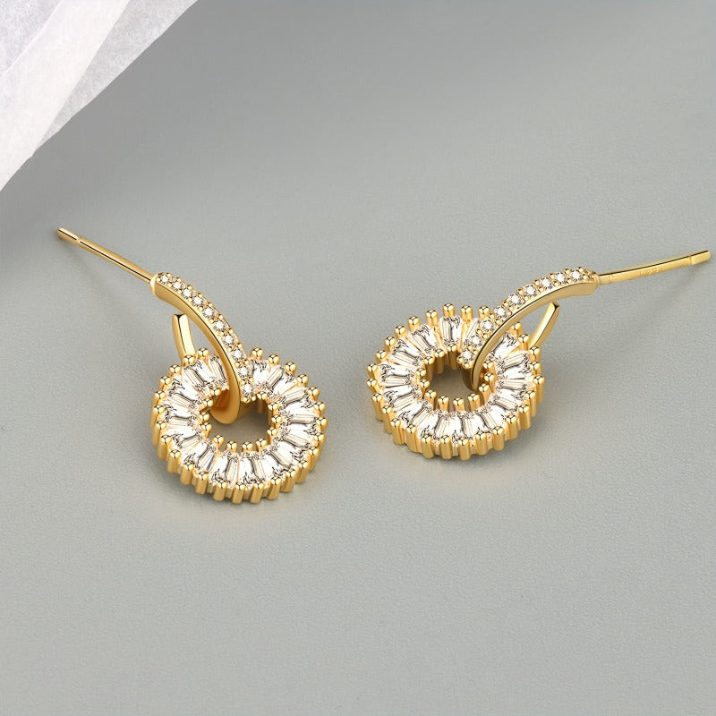 Earrings for Women Jewelry Dainty Elegant 18K Gold Plated Plated
