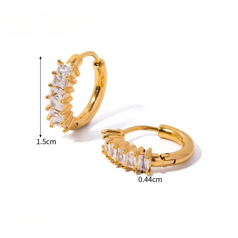 Heart Love Star Zirconia Diamonds s Earrings for Women Gold Luxury Stylish Trendy Jewelry