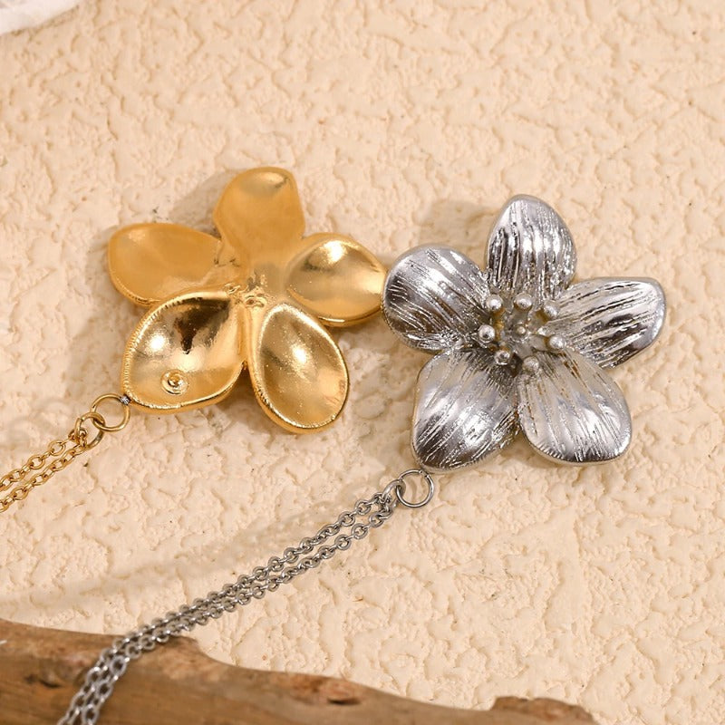 Gold Necklace for Women Flower Pendant Necklace 18K Gold Plated  Jewelry