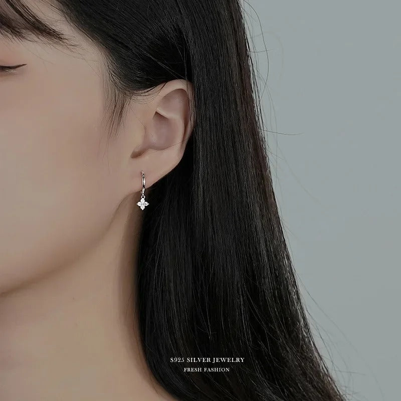 925 Sterling Silver Leaf Earrings for Women Trendy Earring Jewelry Prevent Allergy Party Accessories Gift