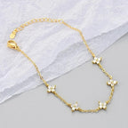 Silver Bracelets for Women 925 Sterling Silver Shiny Zircon Flower Wedding Jewelry
