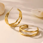 Minimalist Double Layer  Earrings for Women