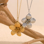 Gold Necklace for Women Flower Pendant Necklace 18K Gold Plated  Jewelry