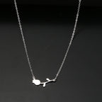 Gold Necklace For Women  Necklaces Rose Valentines Pendant Collar Jewelry for Wedding Party