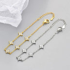 Silver Bracelets for Women 925 Sterling Silver Shiny Zircon Flower Wedding Jewelry