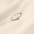 Heart Ring for Women 925 Sterling Silver Exquisite Inlay Zircon Simple Temperament Wedding Party Jewelry