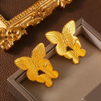 New Dangle Earrings for Women Large Butterfly Drop Earrings Wedding Women Gold Jewelry