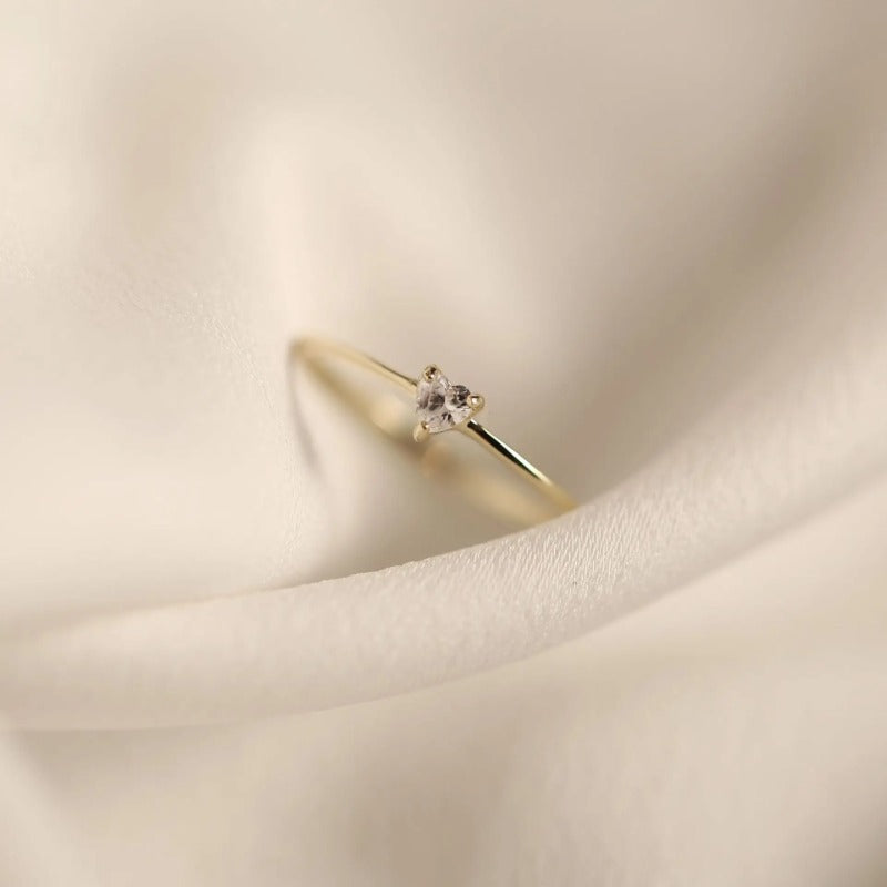 Heart Ring for Women 925 Sterling Silver Exquisite Inlay Zircon Simple Temperament Wedding Party Jewelry