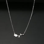 Gold Necklace For Women  Necklaces Rose Valentines Pendant Collar Jewelry for Wedding Party