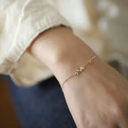 Gold Bracelets for Women Hollow Zircon Flower Bracelet 925 Sterling Silver Plating 14K Gold Jewelry