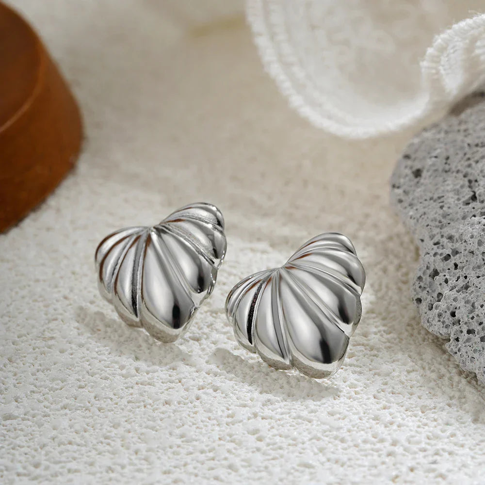 Glossy Three Layer Textured Intersecting Knot Gold Earrings for Women  Earring Vintage Jewelry