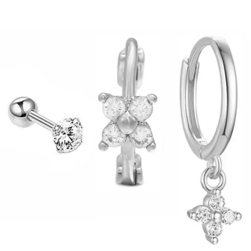 Hoop Earring For Women Star Moon Pendant Cartilage Earring Piercing Jewelry
