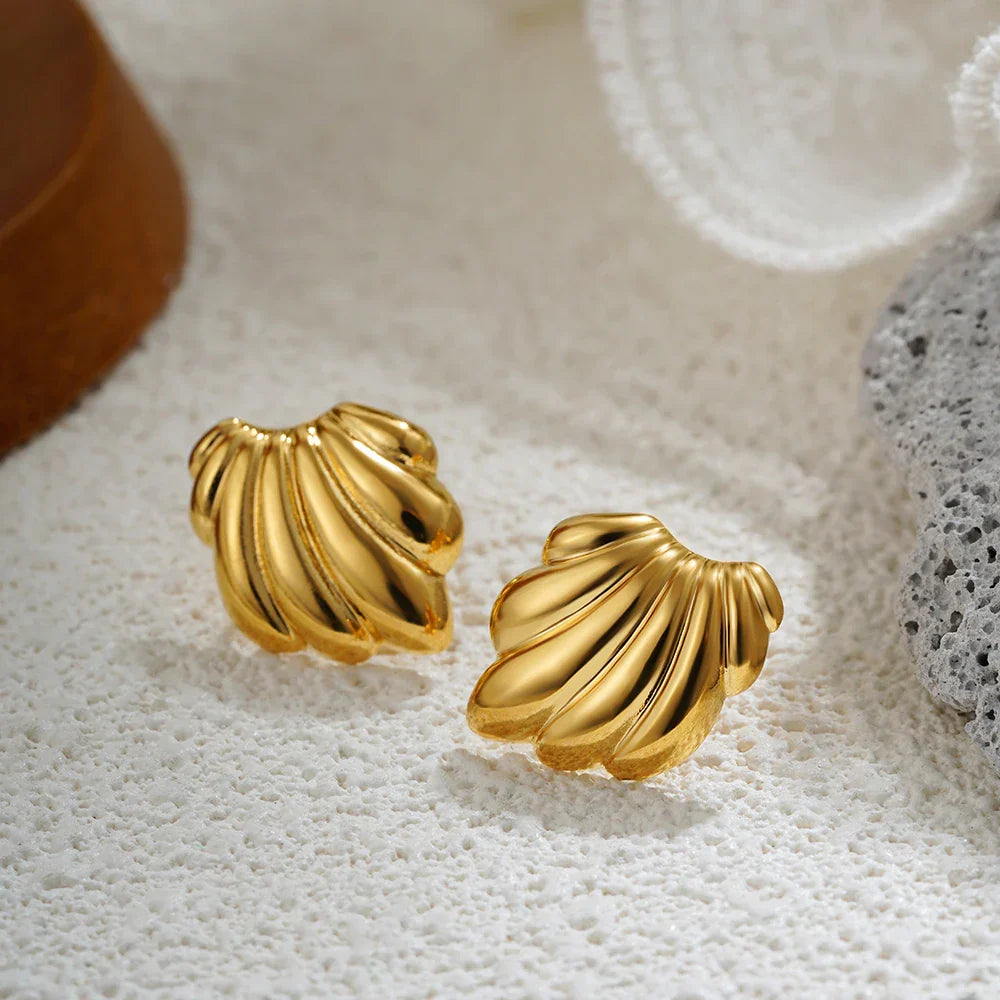 Glossy Three Layer Textured Intersecting Knot Gold Earrings for Women  Earring Vintage Jewelry