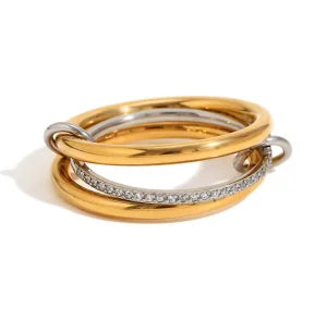 Layers Rhinestone Rings for Women  Jewelry Girls Charm GIfts