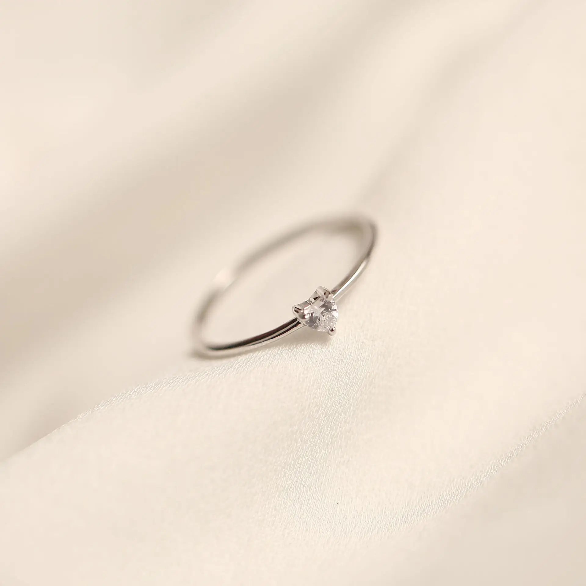 Heart Ring for Women 925 Sterling Silver Exquisite Inlay Zircon Simple Temperament Wedding Party Jewelry