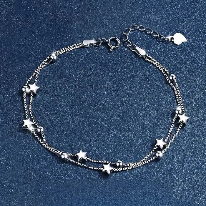 Silver Bracelets for Women 925 Sterling Silver Shiny Zircon Flower Wedding Jewelry