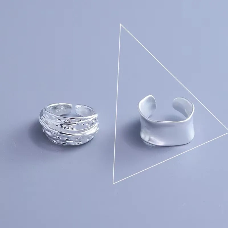 925 Sterling Silver Rings for Women Stackable Finger Rings Trendy Gifts