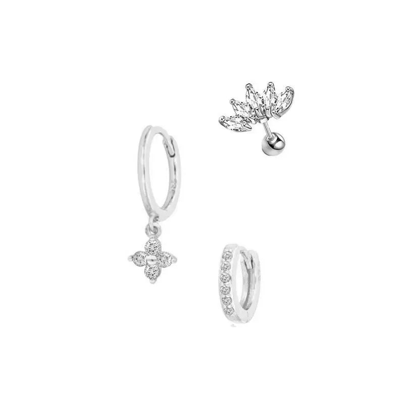 Hoop Earring For Women Star Moon Pendant Cartilage Earring Piercing Jewelry