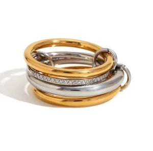 Layers Rhinestone Rings for Women  Jewelry Girls Charm GIfts