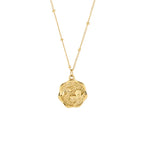Gold Necklaces for Women 316L  Round Relief Flowers Pendant Jewelry Party Gifts