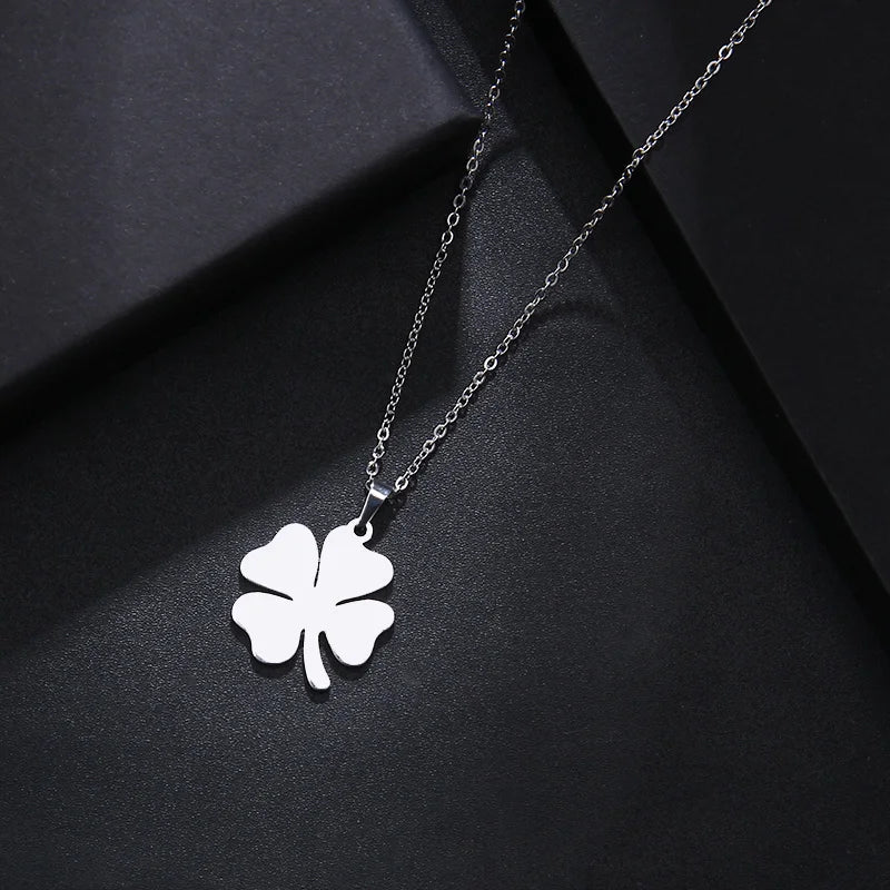 Necklace For Women Clover Gold Color Pendant Necklace Engagement Jewelry
