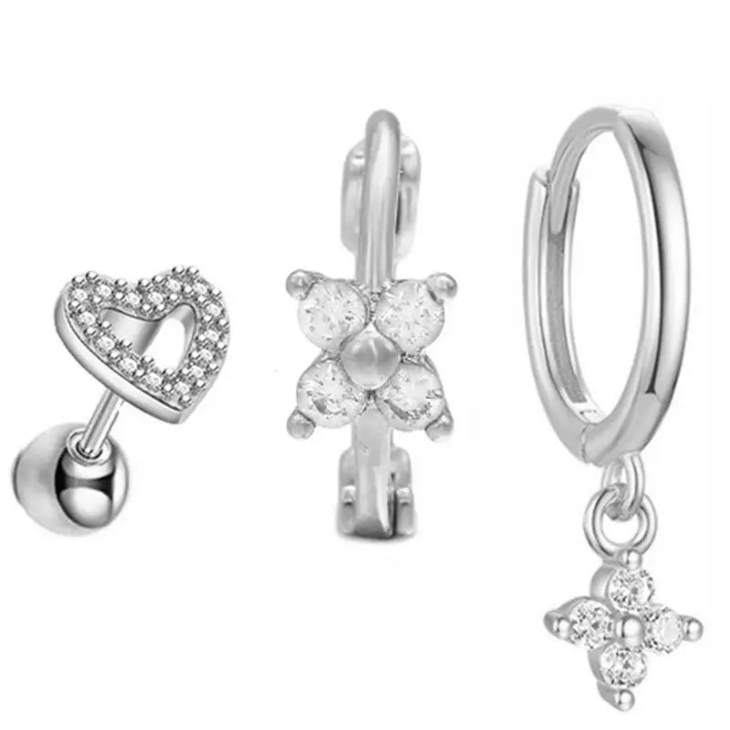 Hoop Earring For Women Star Moon Pendant Cartilage Earring Piercing Jewelry
