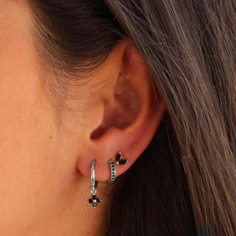 Hoop Earring For Women Star Moon Pendant Cartilage Earring Piercing Jewelry