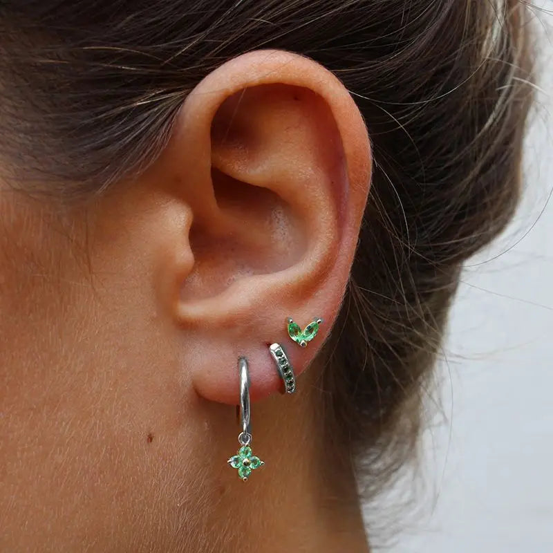 Hoop Earring For Women Star Moon Pendant Cartilage Earring Piercing Jewelry
