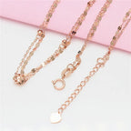 Gold Bracelets for Women 585 Purple Flower Double Plated 14K Rose Gold Sparkling Party Jewelry