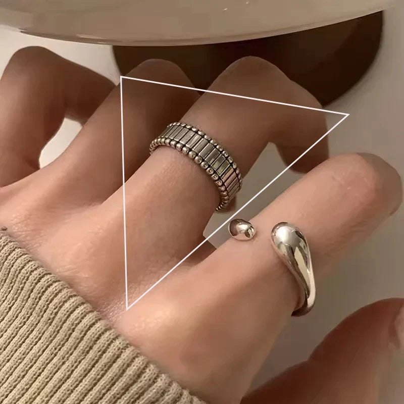 925 Sterling Silver Rings for Women Stackable Finger Rings Trendy Gifts