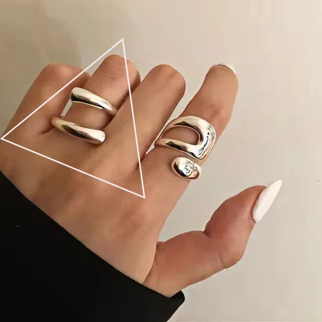 925 Sterling Silver Rings for Women Stackable Finger Rings Trendy Gifts