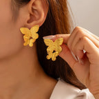 New Dangle Earrings for Women Large Butterfly Drop Earrings Wedding Women Gold Jewelry