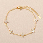 Silver Bracelets for Women 925 Sterling Silver Shiny Zircon Flower Wedding Jewelry