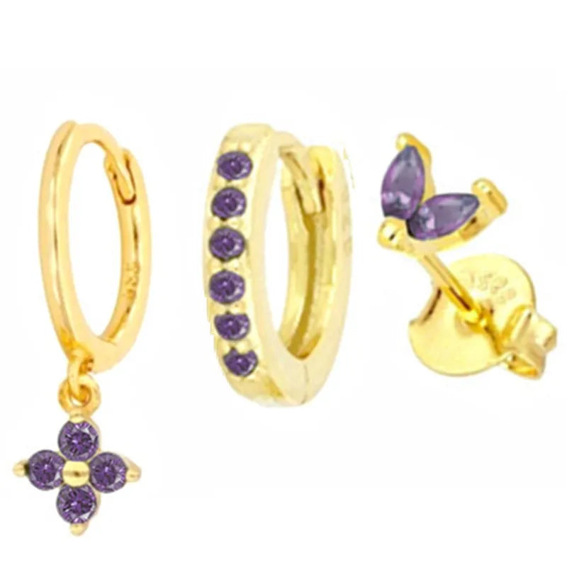 Hoop Earring For Women Star Moon Pendant Cartilage Earring Piercing Jewelry
