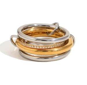 Layers Rhinestone Rings for Women  Jewelry Girls Charm GIfts