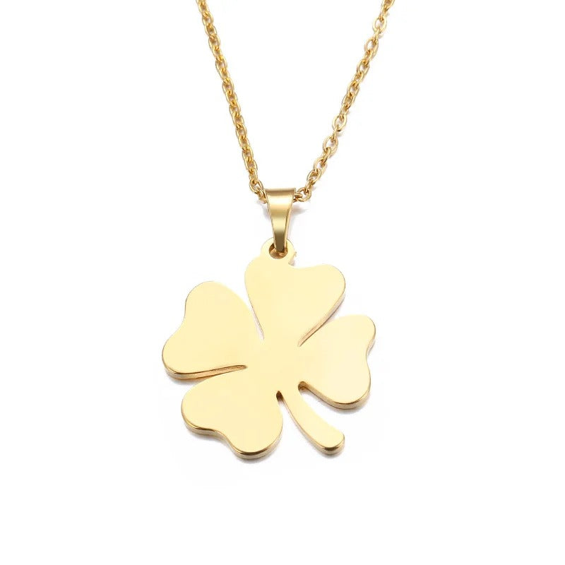 Necklace For Women Clover Gold Color Pendant Necklace Engagement Jewelry