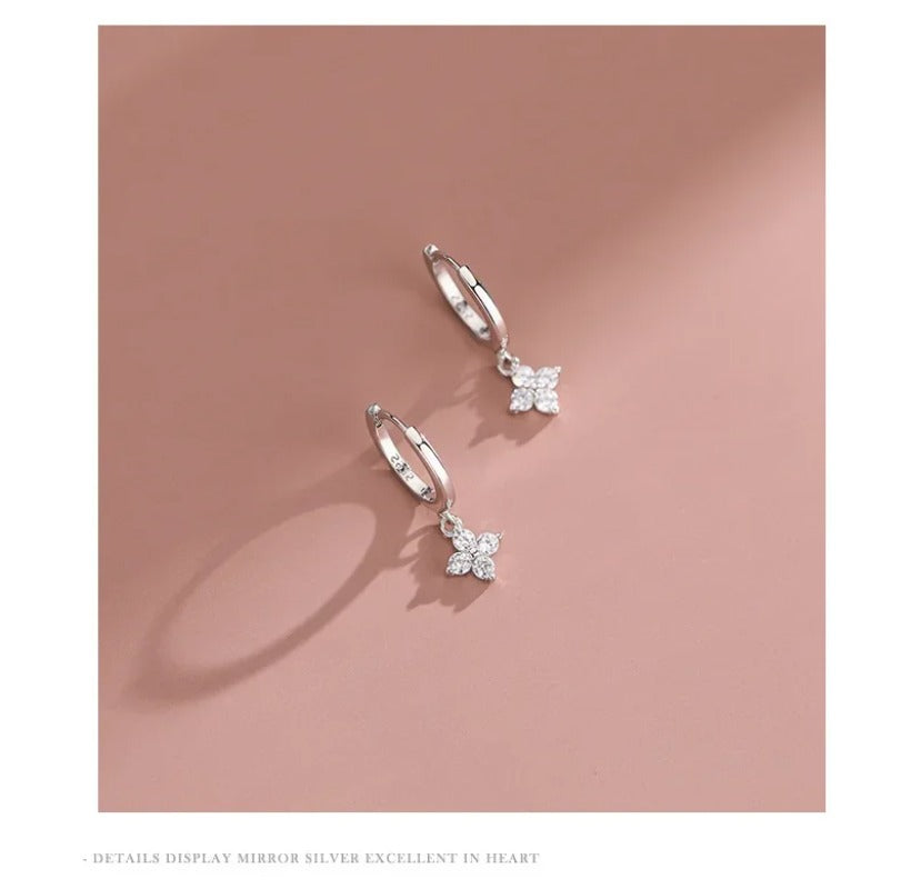 925 Sterling Silver Leaf Earrings for Women Trendy Earring Jewelry Prevent Allergy Party Accessories Gift