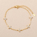 Silver Bracelets for Women 925 Sterling Silver Shiny Zircon Flower Wedding Jewelry
