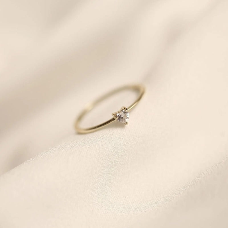 Heart Ring for Women 925 Sterling Silver Exquisite Inlay Zircon Simple Temperament Wedding Party Jewelry